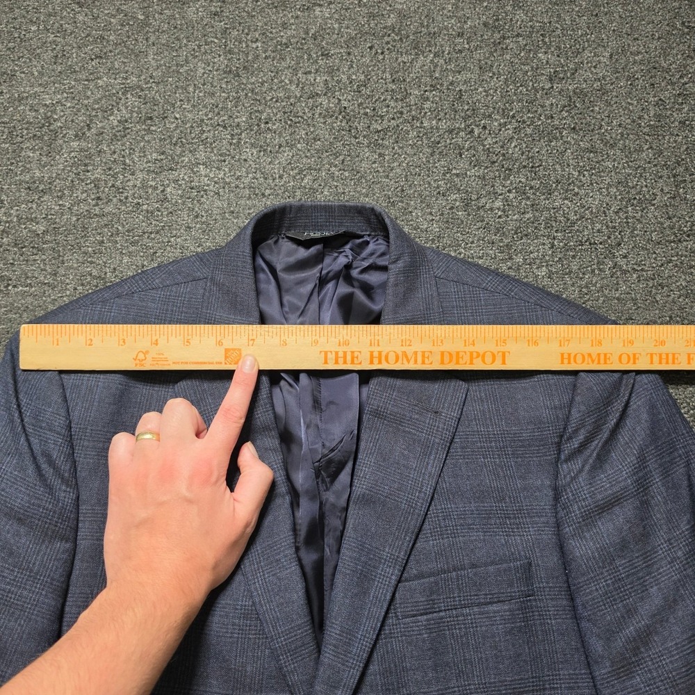 Jos‎ A Bank Blazer Blue Glen Plaid Mens 42R 100% Wool Signature Collection Coat - Picture 6 of 8